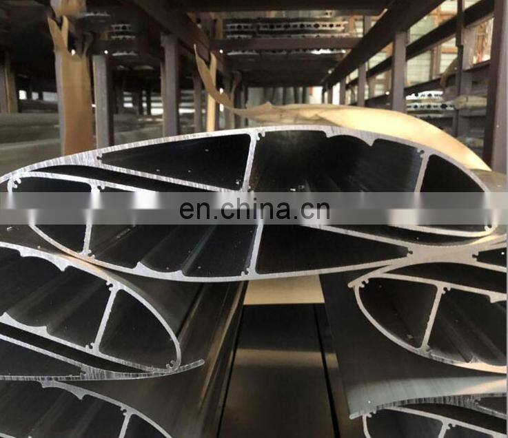 6063 T5 extruded aluminum louvre / oval shaped aluminium industrial profiles / l shape aluminum profile lourve