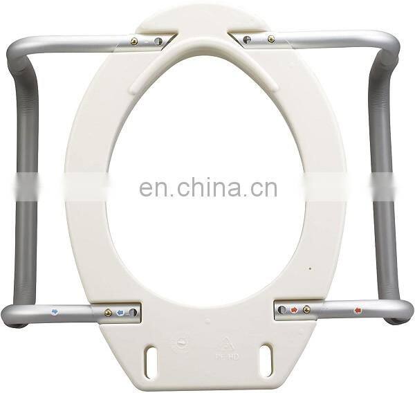 Ce Bathroom Safety Elevated Plastic Toilet Sea Raised Toilet Seat with Armrest for Disabled