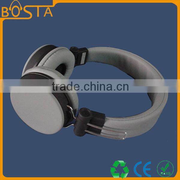 Top quality funny stylish popular unique design cool grey leather headphone