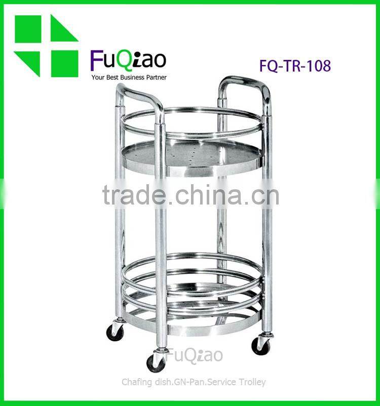 Hotel And Restaurant Supplies 4-tier stainless steel trolley , food Service trolley