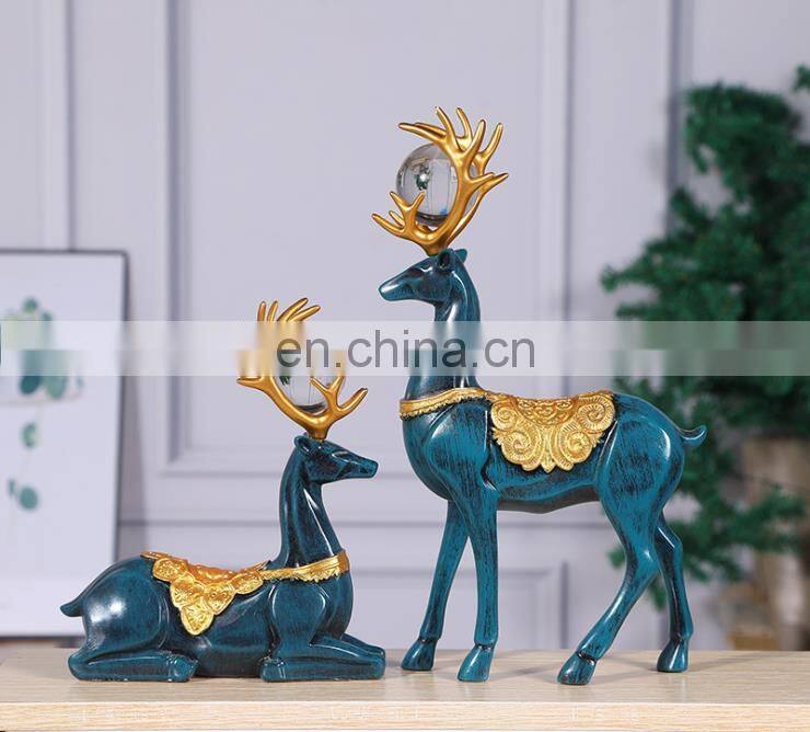 European creativity in the New Year the New Year fortune deer household living room modern study resin ornaments art crafts