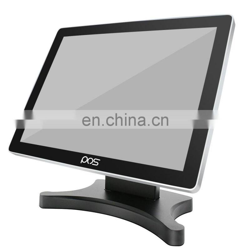 China 15 Inch Dual Screen With Printer Restaurant Retail Capacitive Touch Screen Window Pos System