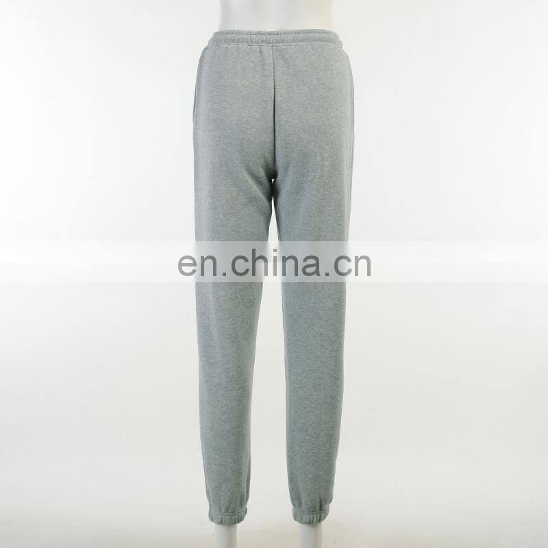 2021 autumn and winter new fashion street trend multi-pattern printing strap thick warm casual pants