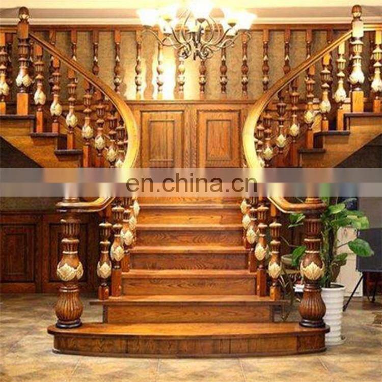 Hardwood flooring up the stairs classic look roman pillar wood railings