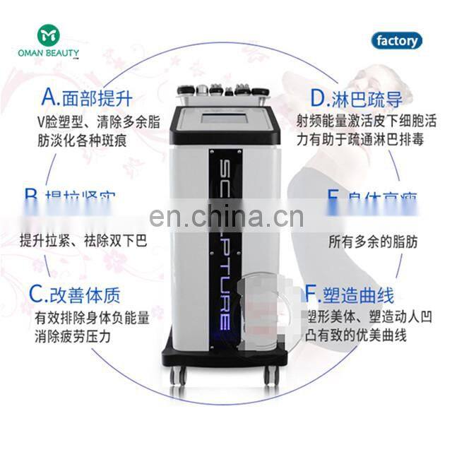 6 in 1 RF Cavitation Slimming Machine Weight Loss Fat Removal Face Lifting Machine