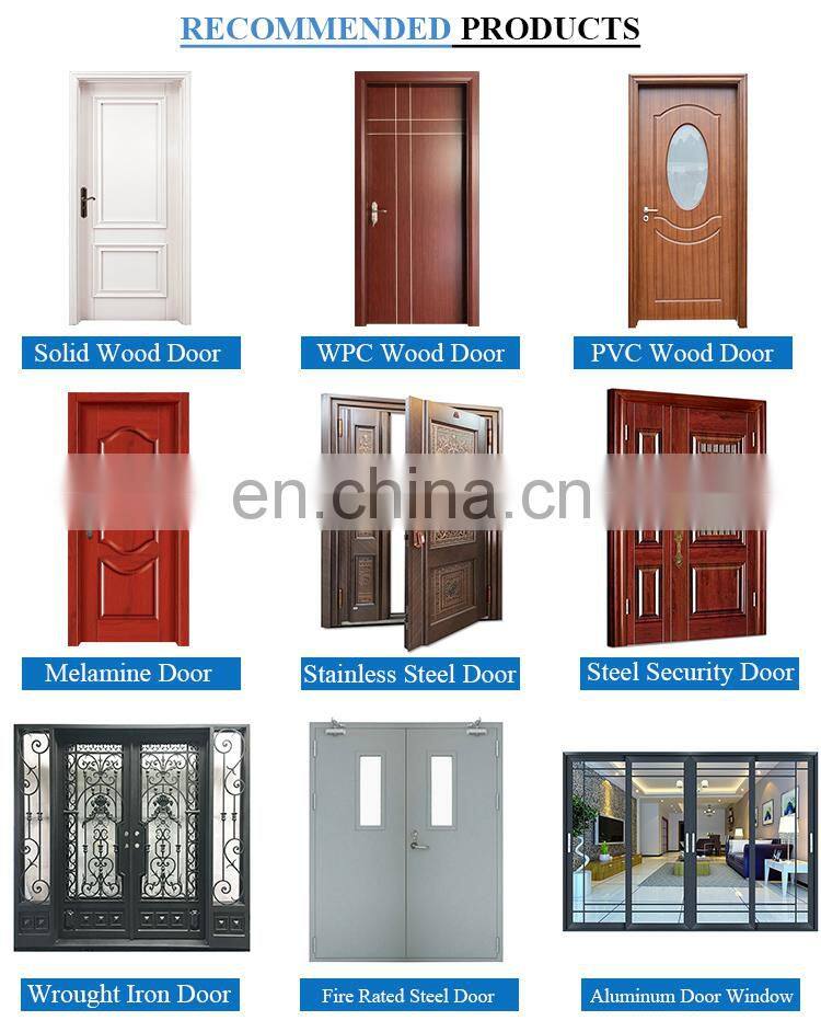 China factory custom design residential exterior security double metal wrought iron entry doors