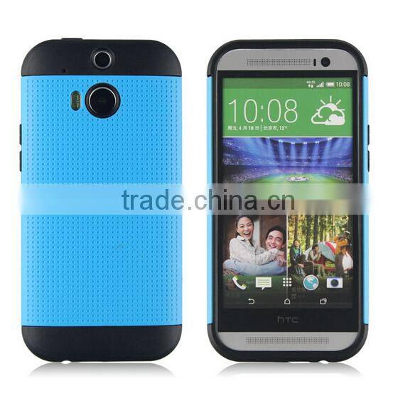2015 China Factory Newest Tough Slim Armor Case Shockproof for HTC M8 case Cover back case