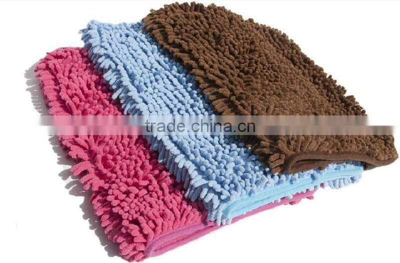 China microfiber small chenille mats golden supply