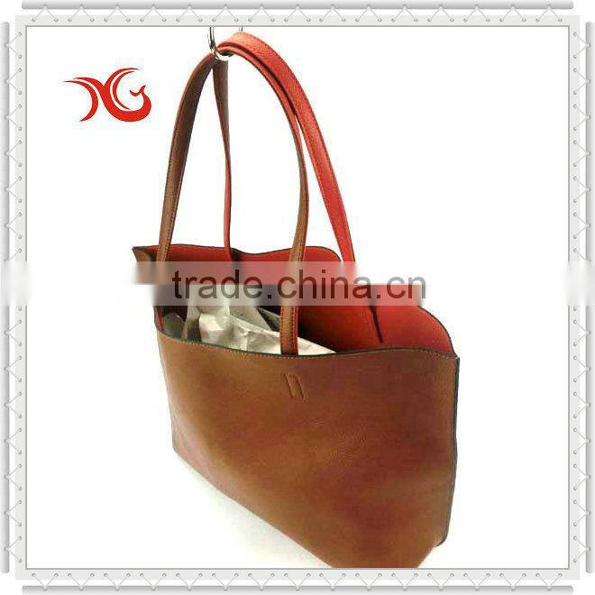 2015 fashion brown pu beach bag