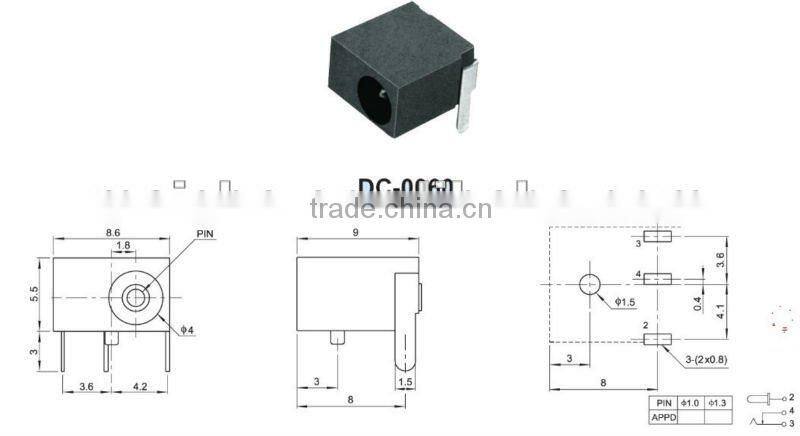 Audio male 5.5mm dc power jack