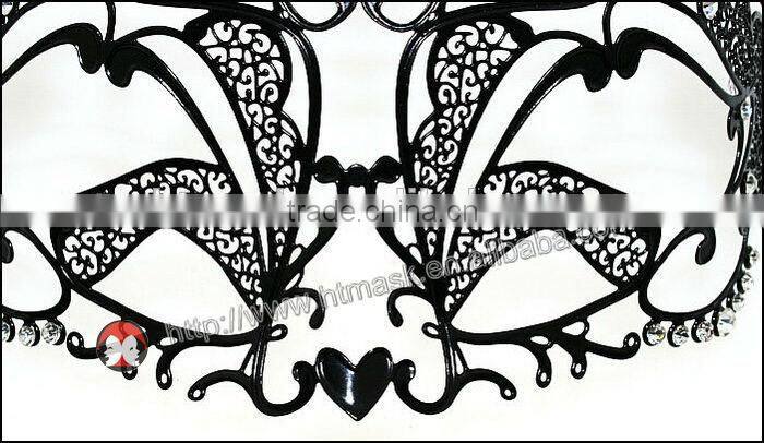 Hot Sell Wholesale Filigree Metal Venetian Man Masquerade Party Masks With Crystals