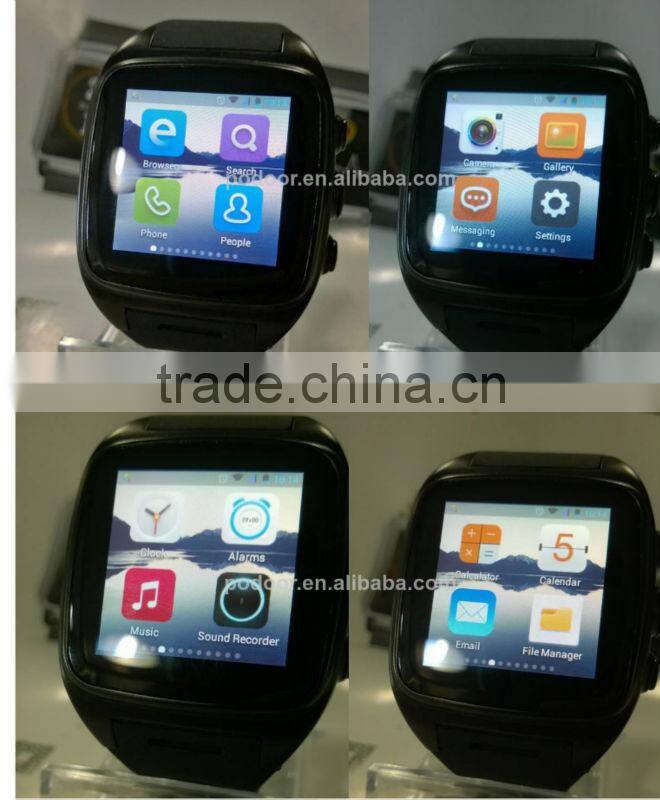 Podoor PW306 latest Android watch phone, Touch sreen,5.0MP Camera, built in SIM card,WCDMA,GSM, WIFI,GPS,metal body, watch