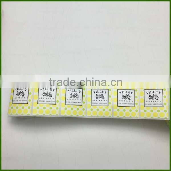 Custom Printed Adhesive Colorful gloss Paper Stickers for skin care
