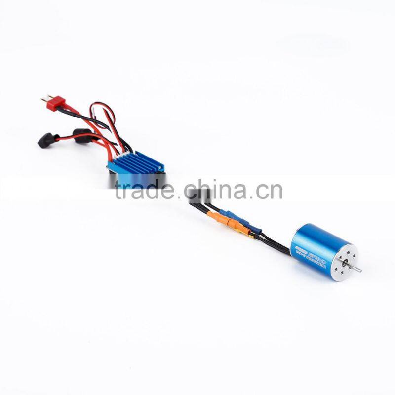 2435 4800KV 4P Sensorless Brushless Motor+25A Brushless ESC for 1/16 RC Car