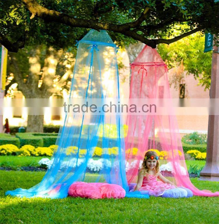 Round Girls Hanging Bed Canopy Folding Portable Iron Window Outdoor Baby Mosquito Net