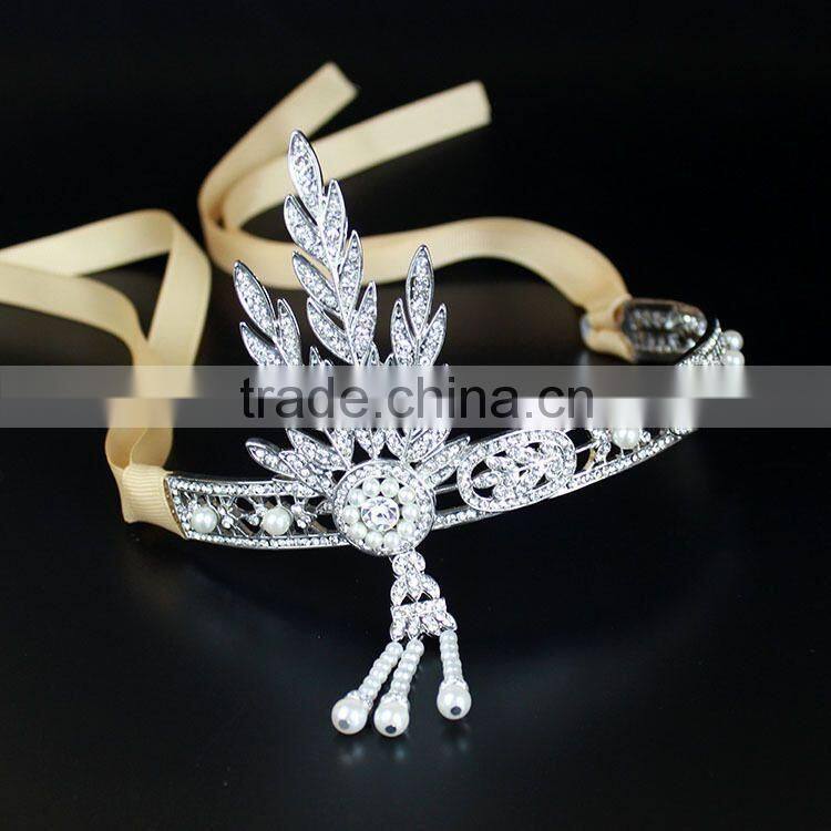 Gatsby Hot Sale Top Quality Bridal Tiara Rhinestone Hair Accessories