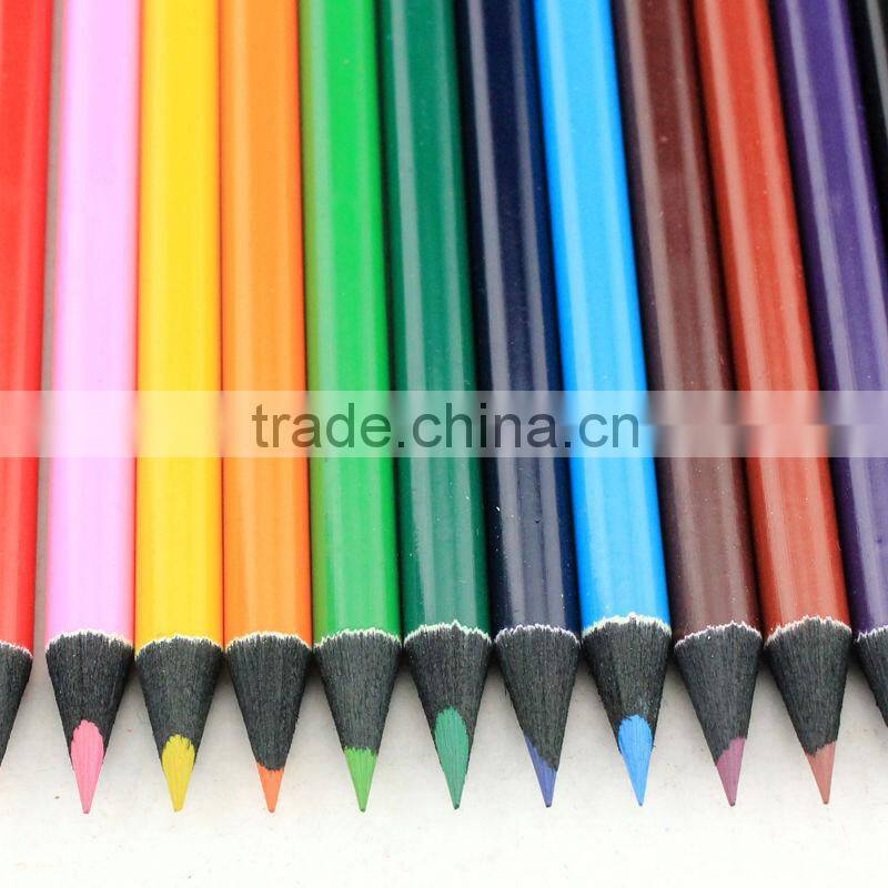 yiwu pencil factories HB PENCILS IN BULK black wooden rainbow color lead promotional colorful pencil for kids logo available