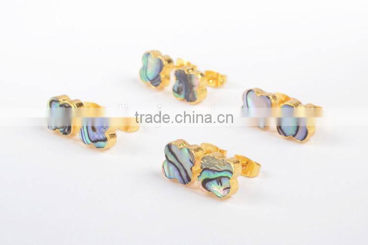 High Quality abalone paua shell earring Clover Earrings for Girl Lucky Jewelry