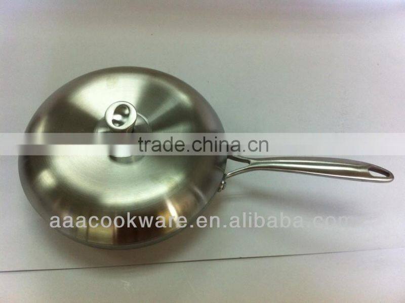 Tri-ply Stainless Steel Frypan for Wholesale/Retailer