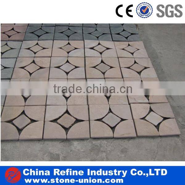 Flagstone mat mesh paving stone