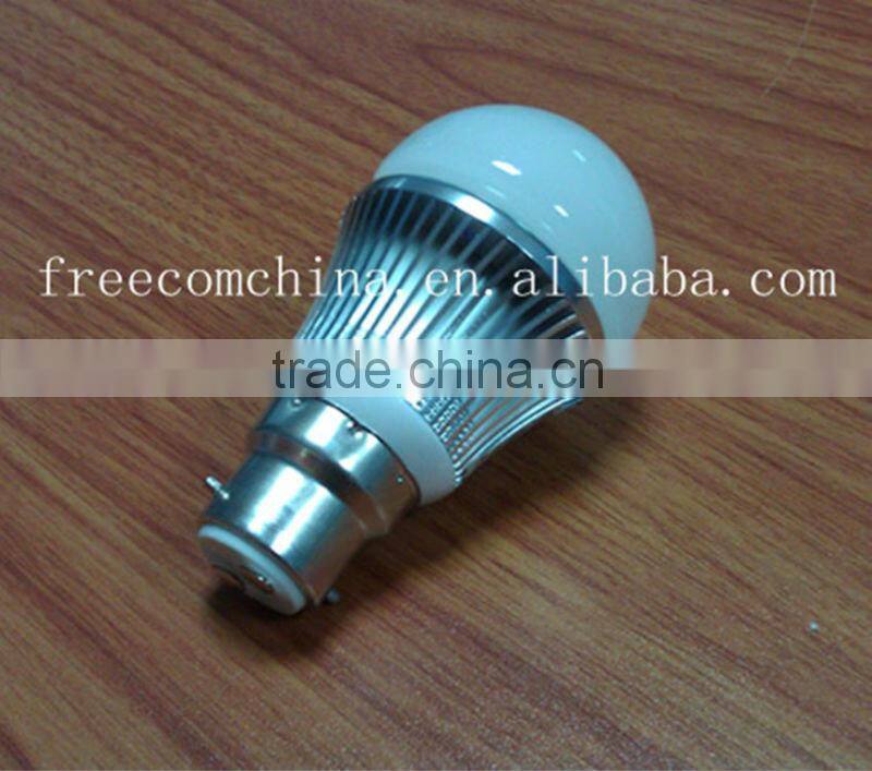 E27 6W clear plastic cover Aluminum LED Bulb Lamp Shade