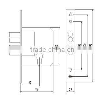 stainless steel plate door lock