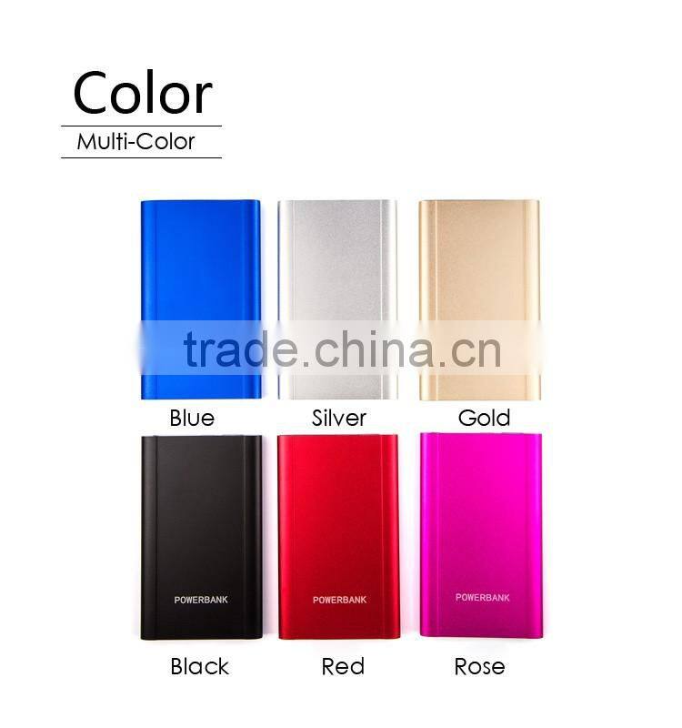 Hot new products for 2016 gift portable power bank ultra thin metal power bank for mobile phone