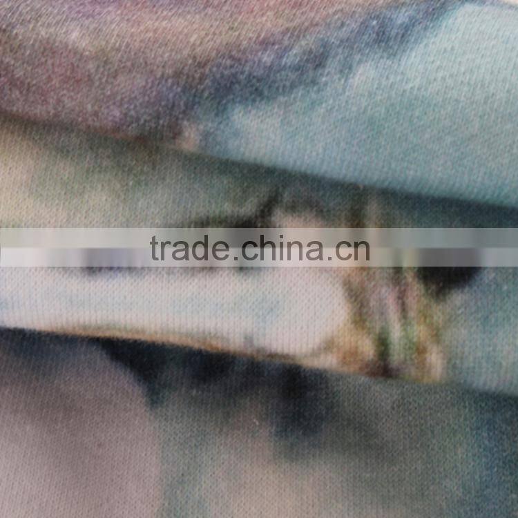 New fashion horse design printing cotton knit fabric for t shirt clothing