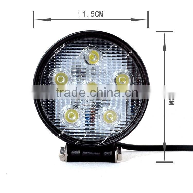 12V off road 4x4 LED truck work light, 18W flood spread beam LED Driving Light