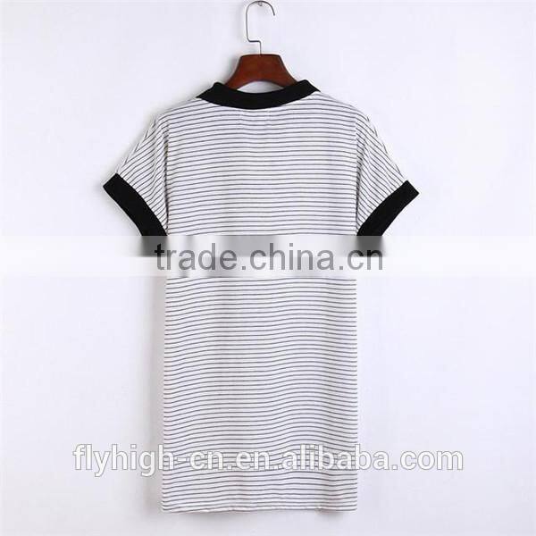 Women's hot selling striped cotton t shirts