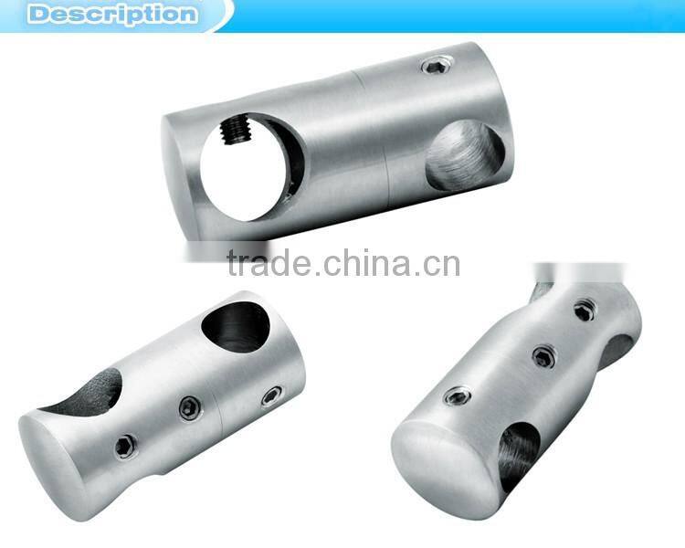 The stairs and corridor stainless steel handrail connector