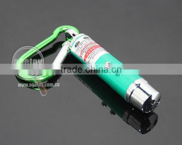 3 in 1 Mini LED Flashlight Torch Lamp Aluminum Carabiner Keyring Personality UV Money Detector Electric LED Light Keychain