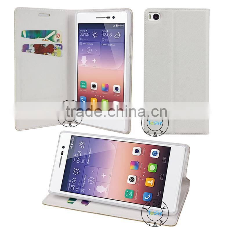 For HuaWei P8 Case,Hot New 2015 Phone Flip Leather Cover Case For HuaWei Ascend P8