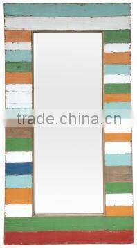 Beautiful wooden wall interior or bathroom decorative mirror for make up