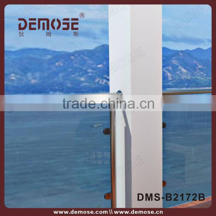 balcony glass railing clamp and clear glass balcony railing plastic handrail
