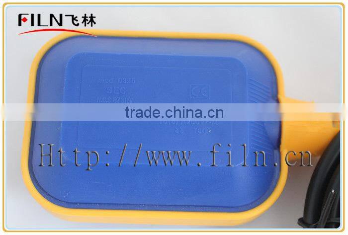 Free shipping cost Rectangle 10A Float Switch for tank water pump float switch with 2 meters wire