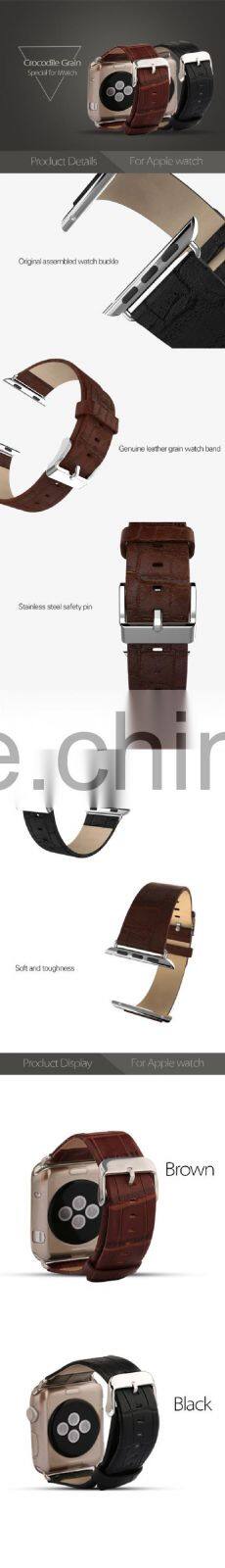 Leather Watch Bands for Apple Watch With Band Adapter