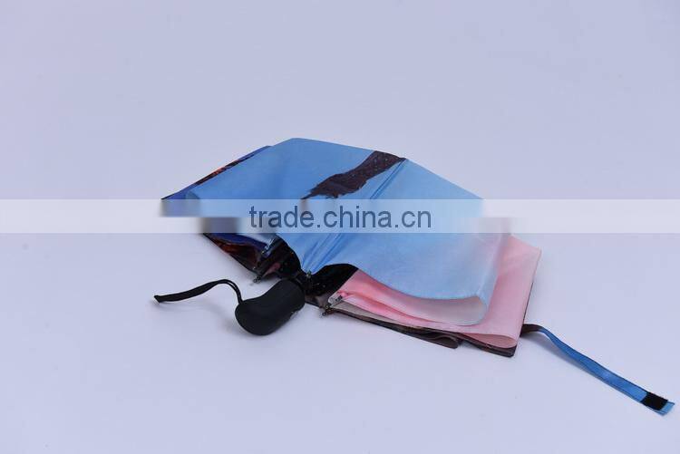 Auto open and colse windproof umbrella with digital printing umbrella