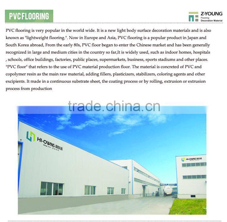 The high quality Woodtick plastic flooring by Zhengyoung Flooring 5.0mm