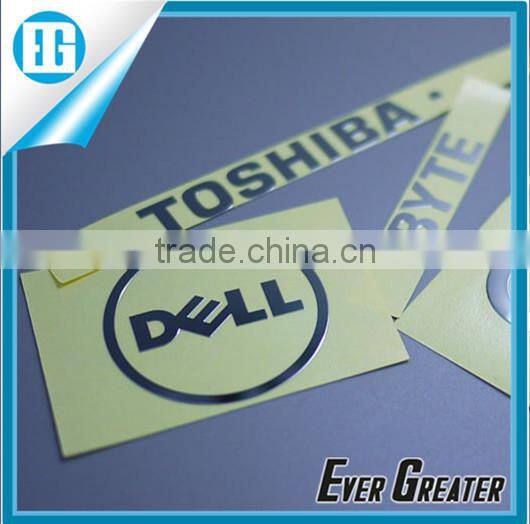 Custom thin gold metal stickers,electroforming sticker strong adhensive metal stickers