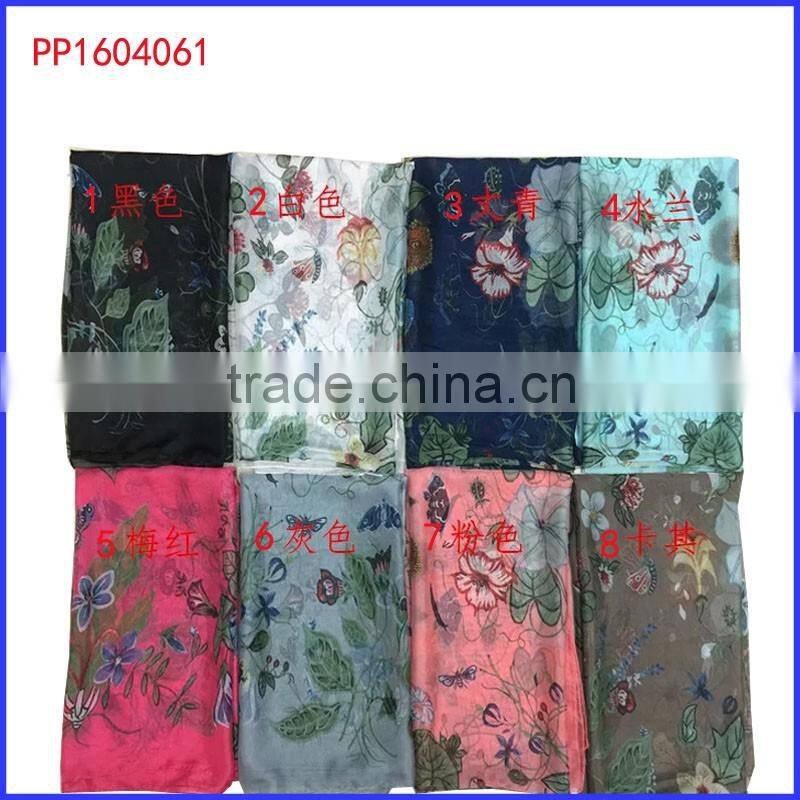 Wholesale leopard chiffon cashew nuts printing chiffon hijab scarf
