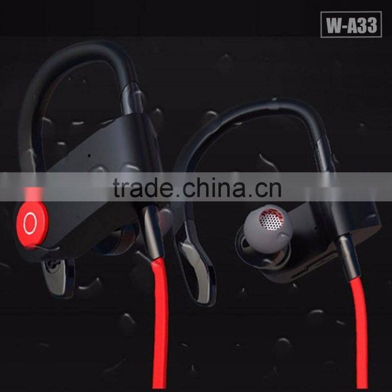 Ear hook bluetooth headphone, unique neck strap design wireless waterproof bluetooth headphone