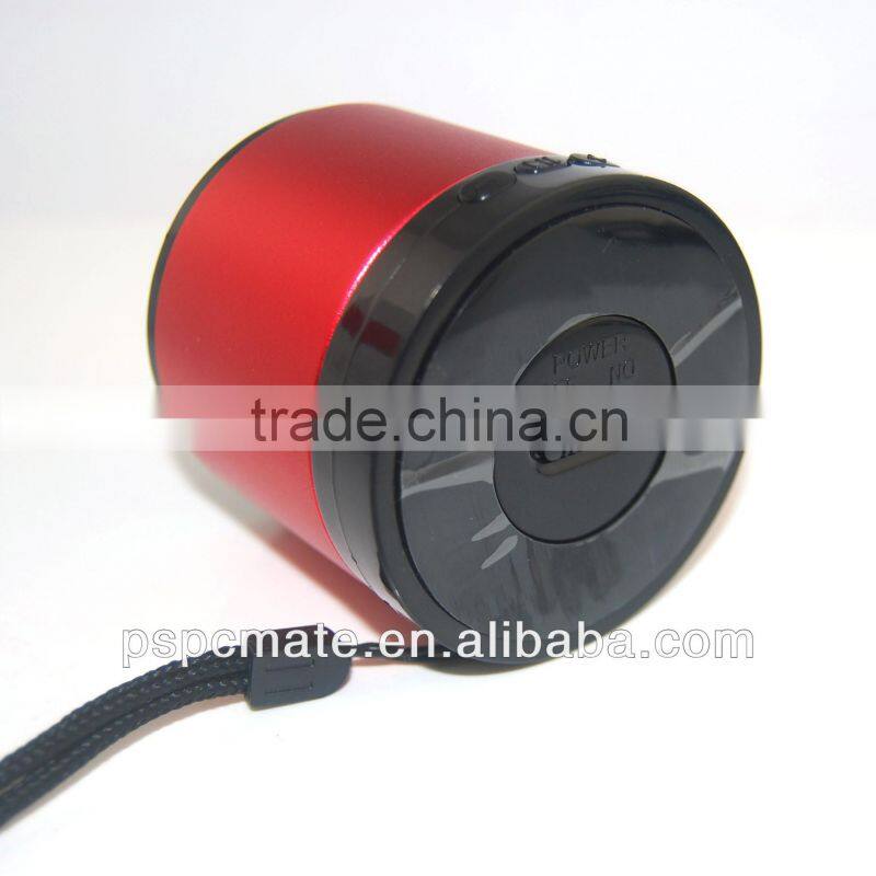 QUALITY Red Portable Bluetooth Metal Wireless 3W Mini Speaker HiFi Handsfree Mic