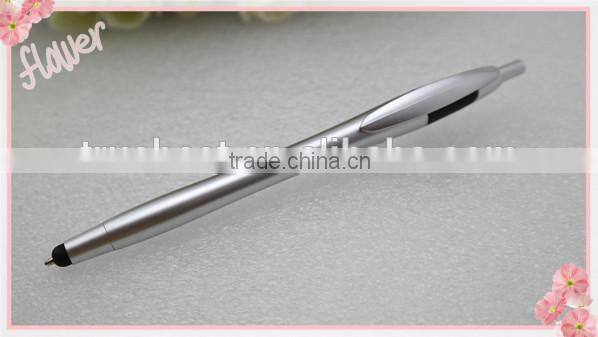 TP-44 Factory price stylus touch pen for galaxy s4 , screen touch pen 2 in 1 ballpen