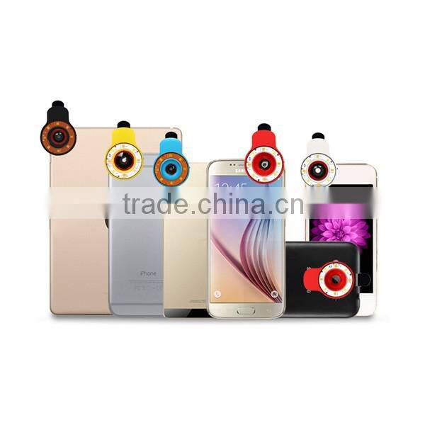 Mobile Phone Led Selfie Flash Light fisheye lens selfie ring light