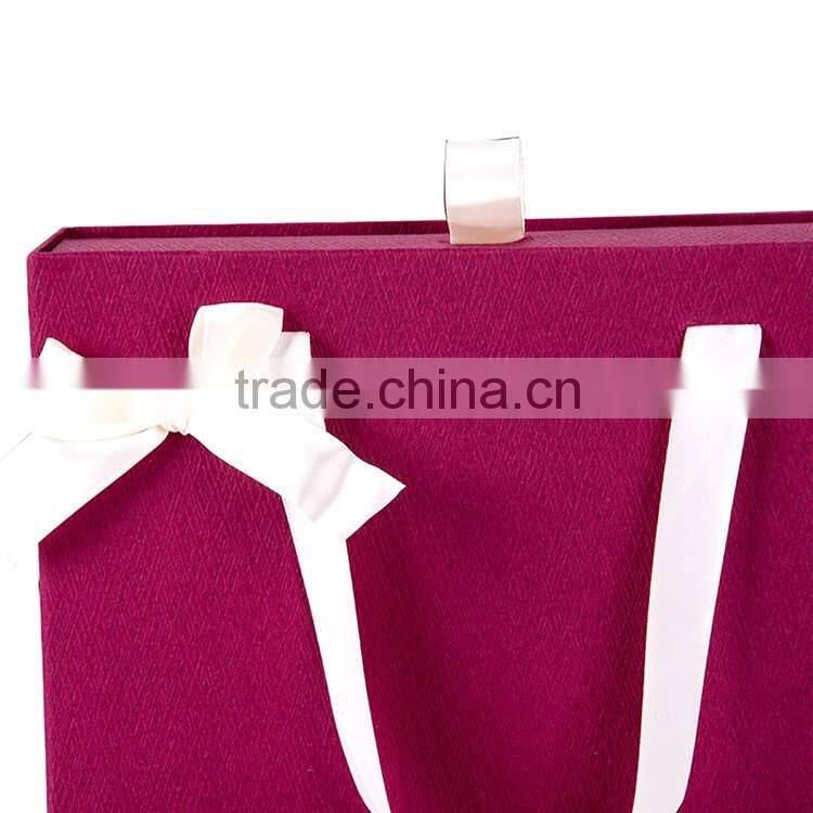 Delicacy printed customized paper gift box luxury with Bowknot