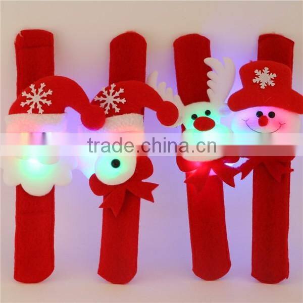 santa claus slap christmas led bracelet custom christmas party bracelet