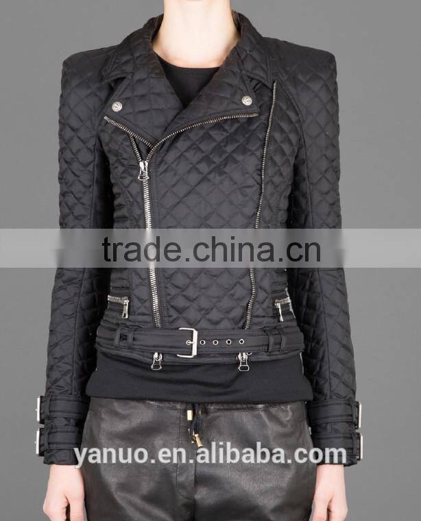 fashion fake leather jacket for women 2014 autumn winter women clothes,top,quilting garment