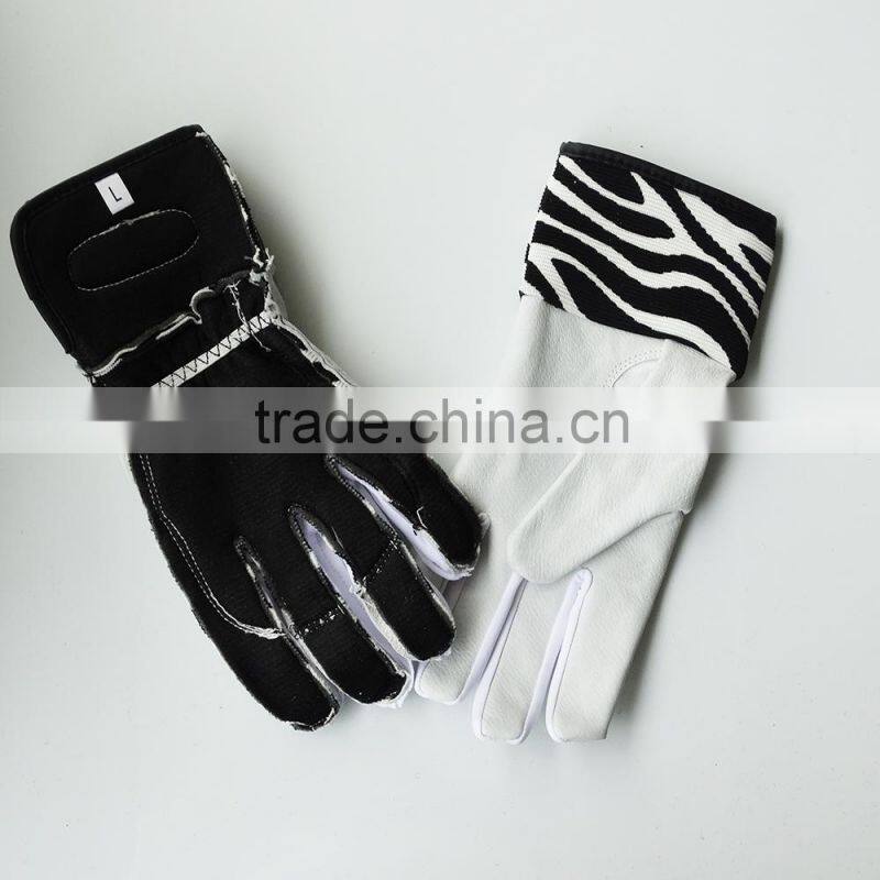 fashion Zebra-stripe women in rubber gloves