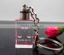 Best selling 3d laser crystal key chain